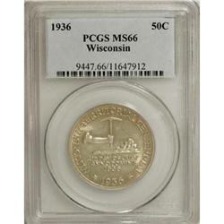 1936 50C Wisconsin MS66 PCGS