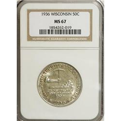 1936 50C Wisconsin MS67 NGC