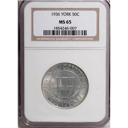 1936 50C York MS65 NGC