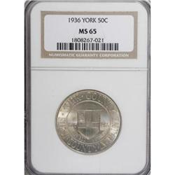 1936 50C York MS65 NGC