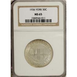 1936 50C York MS65 NGC
