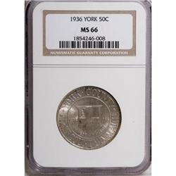 1936 50C York MS66 NGC