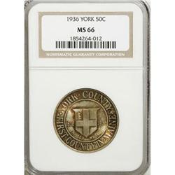 1936 50C York MS66 NGC