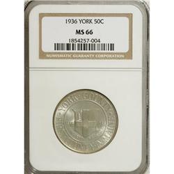 1936 50C York MS66 NGC