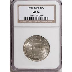 1936 50C York MS66 NGC