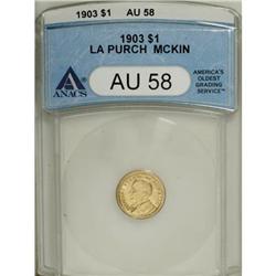 1903 G$1 Louisiana Purchase/McKinley AU58 ANACS