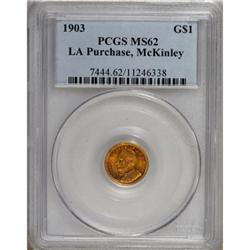 1903 G$1 Louisiana Purchase/McKinley MS62 PCGS