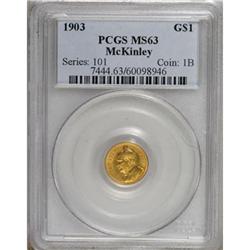 1903 G$1 Louisiana Purchase/McKinley MS63 PCGS
