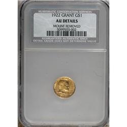 1922 G$1 Grant no Star AU50 CSN