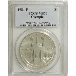 1984-P $1 Olympic Silver Dollar MS70 PCGS