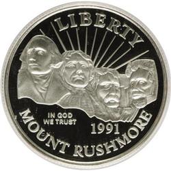 1991-S 50C Mount Rushmore Half Dollar Deep Cameo PR70 P