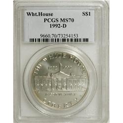 1992-D $1 White House Silver Dollar MS70 PCGS