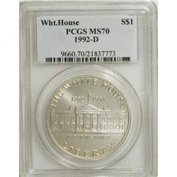 1992-D $1 White House Silver Dollar MS70 PCGS