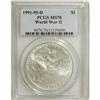 Image 1 : 1991-1995D $1 World War II Silver Dollar MS70 PCGS