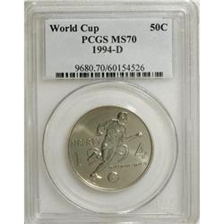 1994-D 50C World Cup Half Dollar MS70 PCGS