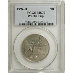 1994-D 50C World Cup Half Dollar MS70 PCGS