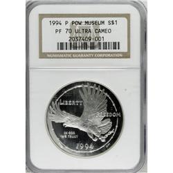 1994-P $1 P.O.W. Silver Dollar Deep Cameo PR70 NGC