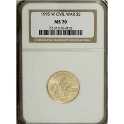 1995-W G$5 Civil War Gold Five Dollar MS70 NGC