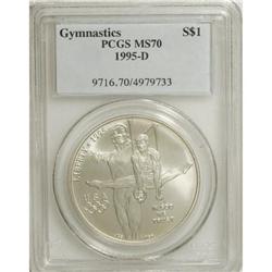 1995-D $1 Olympic/Gymnastics Silver Dollar MS70 PCGS