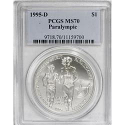 1995-D $1 Olympic/Paralympics Silver Dollar MS70 PCGS