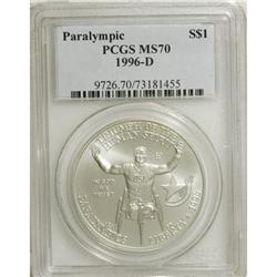 1996-D $1 Olympic/Paralympics Silver Dollar MS70 PCGS