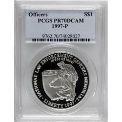 1997-P $1 Law Enforcement Silver Dollar Deep Cameo PR70