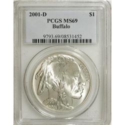 2001-D $1 Buffalo Silver Dollar MS69 PCGS