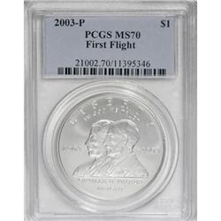 2003-P $1 First Flight Silver Dollar MS70 PCGS