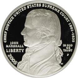 2005-P $1 Marshall Deep Cameo PR70 PCGS