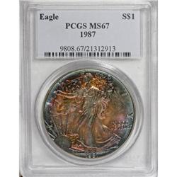 1987 $1 Silver Eagle MS67 PCGS