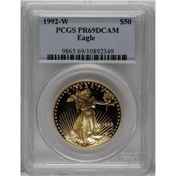 1992-W G$50 One-Ounce Gold Eagle Deep Cameo PR69 PCGS