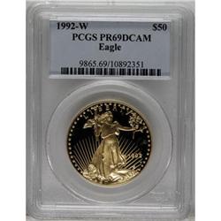 1992-W G$50 One-Ounce Gold Eagle Deep Cameo PR69 PCGS
