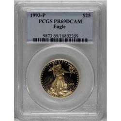 1993-P G$25 Half-Ounce Gold Eagle Deep Cameo PR69 PCGS