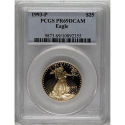 1993-P G$25 Half-Ounce Gold Eagle Deep Cameo PR69 PCGS