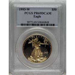 1993-W G$50 One-Ounce Gold Eagle Deep Cameo PR69 PCGS