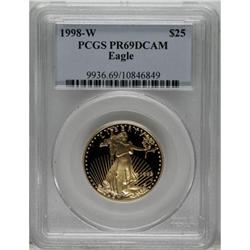 1998-W G$25 Half-Ounce Gold Eagle Deep Cameo PR69 PCGS