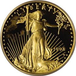1998-W G$25 Half-Ounce Gold Eagle Deep Cameo PR69 PCGS