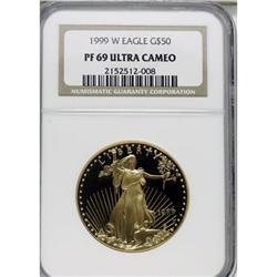 1999-W G$50 One-Ounce Gold Eagle Deep Cameo PR69 NGC