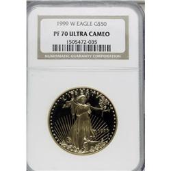 1999-W G$50 One-Ounce Gold Eagle Deep Cameo PR70 NGC