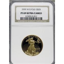 2000-W G$25 Half-Ounce Gold Eagle Deep Cameo PR69 NGC