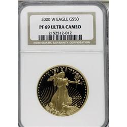 2000-W G$50 One-Ounce Gold Eagle Deep Cameo PR69 NGC