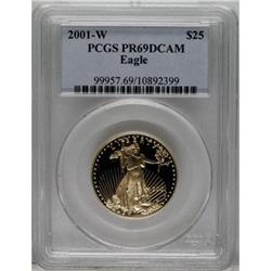 2001-W G$25 Half-Ounce Gold Eagle Deep Cameo PR69 PCGS