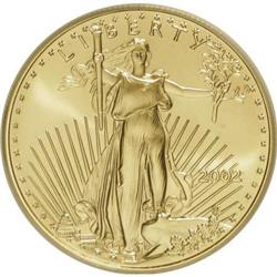 2002 G$50 One-Ounce Gold Eagle MS70 ICG