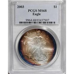 2003 $1 Silver Eagle MS68 PCGS