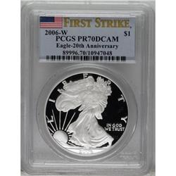 2006-W $1 20th Ann. Deep Cameo PR70 PCGS