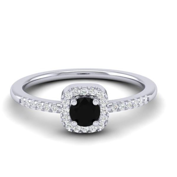 0.55 ctw Micro Pave VS/SI Diamond Ring Designer 18k White Gold - REF-24K3Y