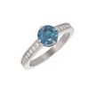 Image 3 : 1.25 ctw Intense Blue Diamond Ring 18K White Gold - REF-199W6H