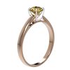 Image 3 : 0.77 ctw Certified Intense Yellow Diamond Engagment Ring 10k Rose Gold - REF-82M2G