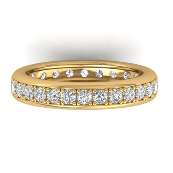 1.33 ctw Certified VS/SI Diamond Eternity Band 14k Yellow Gold - REF-98M5G
