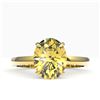 Image 1 : 2.50 ctw Citrine Designer Solitaire Ring 18k Yellow Gold - REF-21W8H